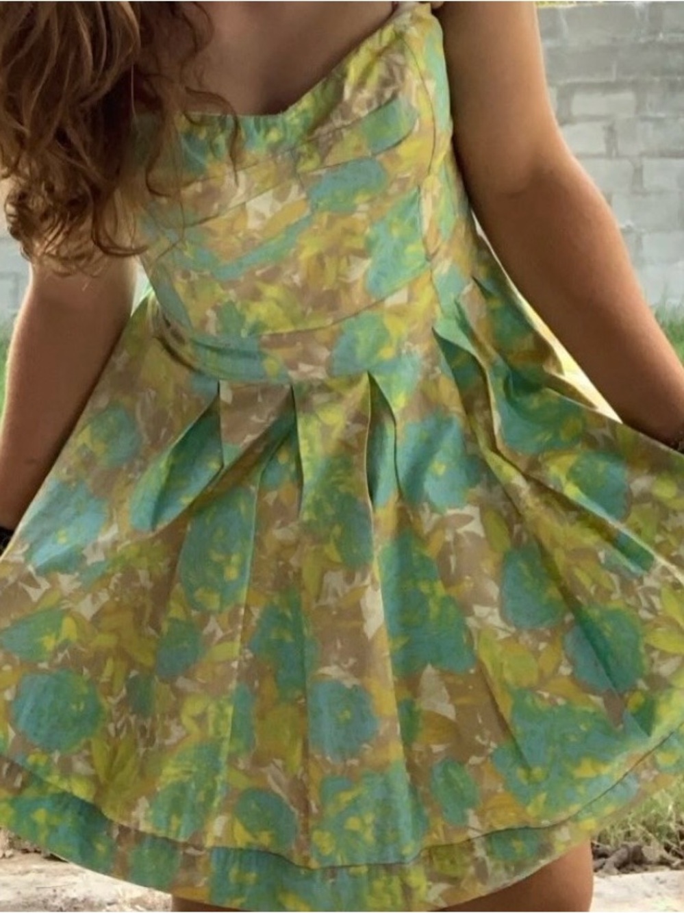 Jessica Simpson strapless pleated dress